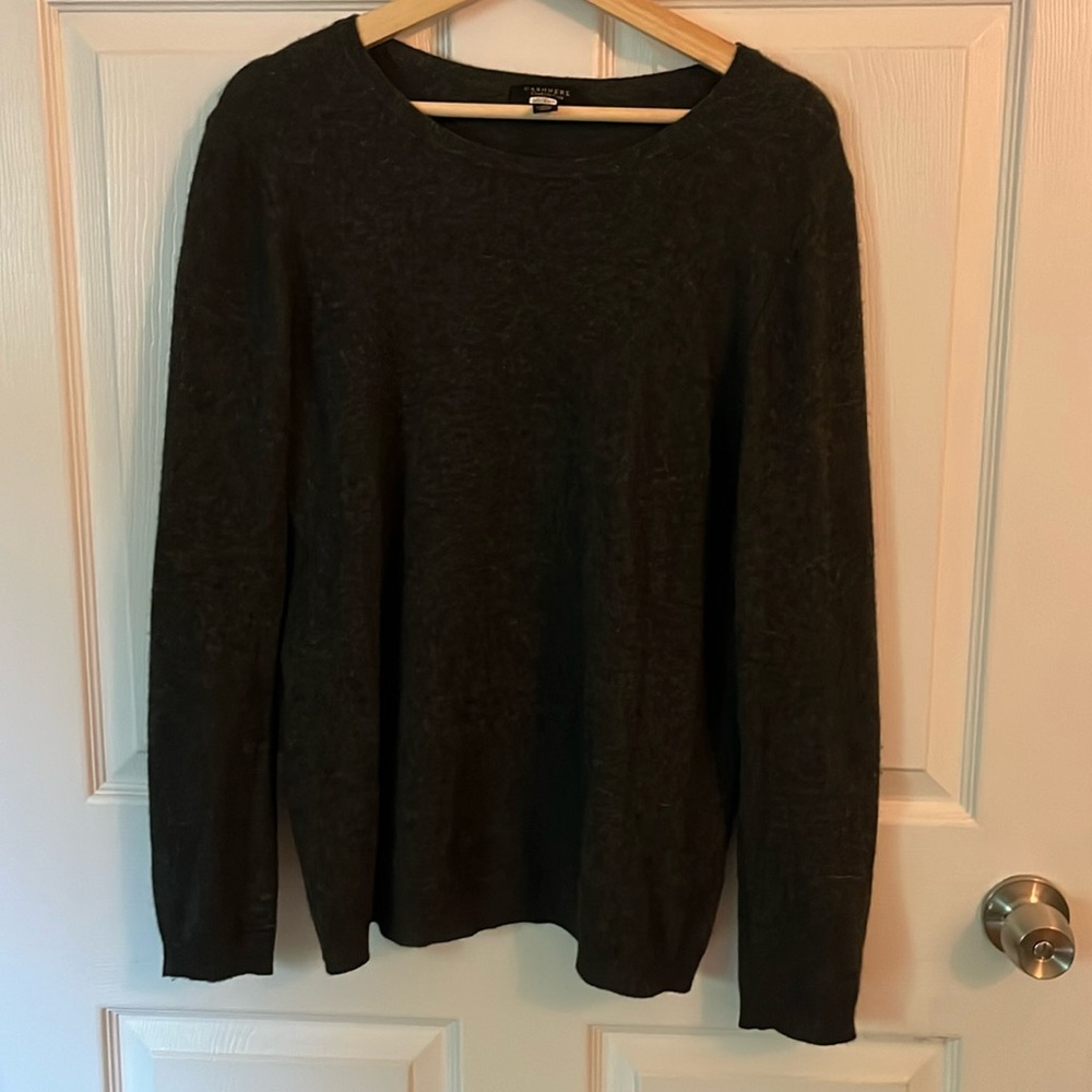 100% cashmere charcoal grey sweater